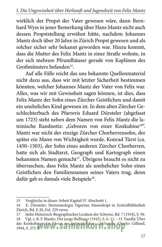Felix Mantz / Buch