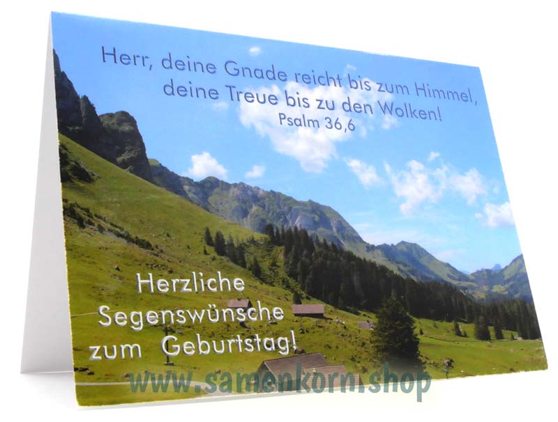 Doppelkarten zum Geburtstag / Set "Landschaft" 5 Karten