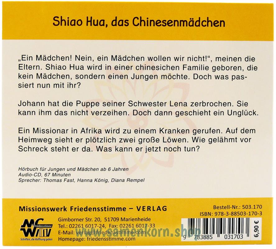 Shiao Hua, das Chinesenmädchen / CD-Hörbuch