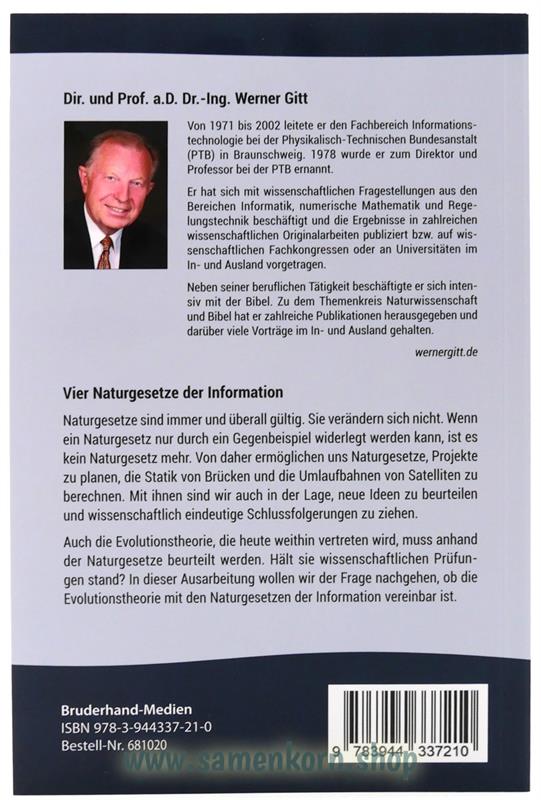 Vier Naturgesetze der Information / Buch