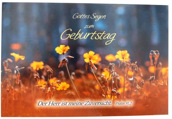 Postkarte zum Geburtstag Ps.91,2