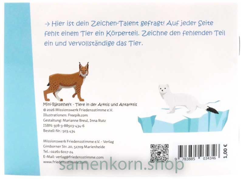 Mini-Rätselheft - Tiere in der Arktis und Antarktis  / Heft