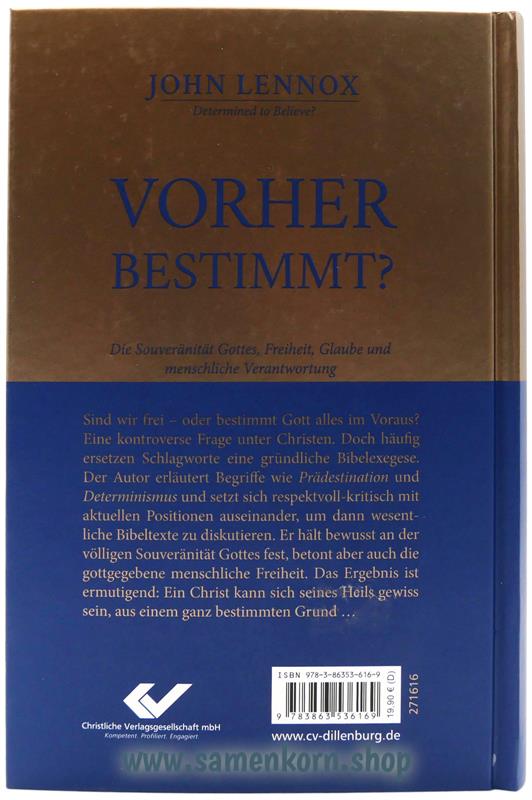 Vorher bestimmt? / Buch