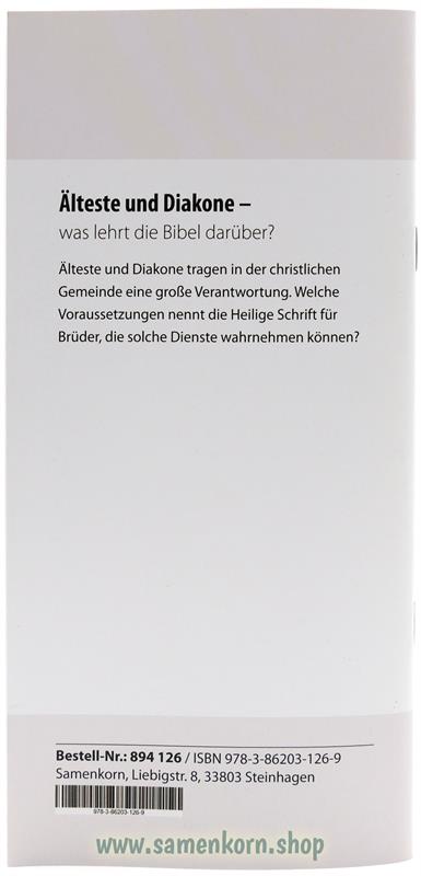 Älteste und Diakone, Band 26 Reihe Orientierung / Heft