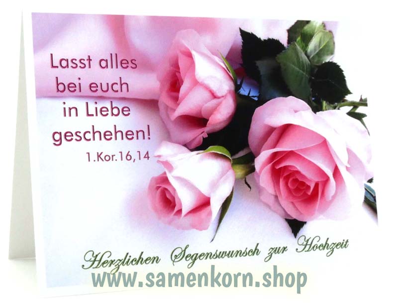 Doppelkarte zur Hochzeit