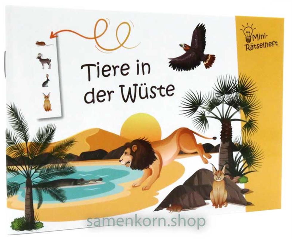 Mini-Rätselheft - Tiere in der Wüste  / Heft