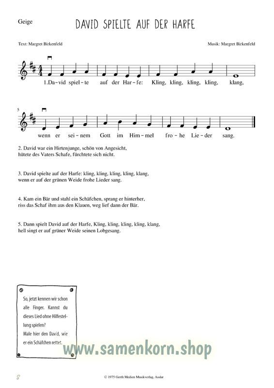 Gemeinsam lernen - Gemeinsam musizieren, Heft David