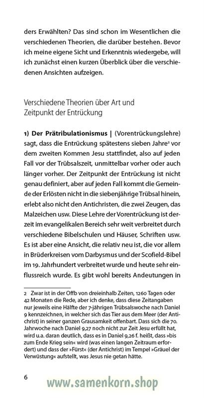 Entrückung der Gemeinde, Band 27 Reihe Orientierung / Heft