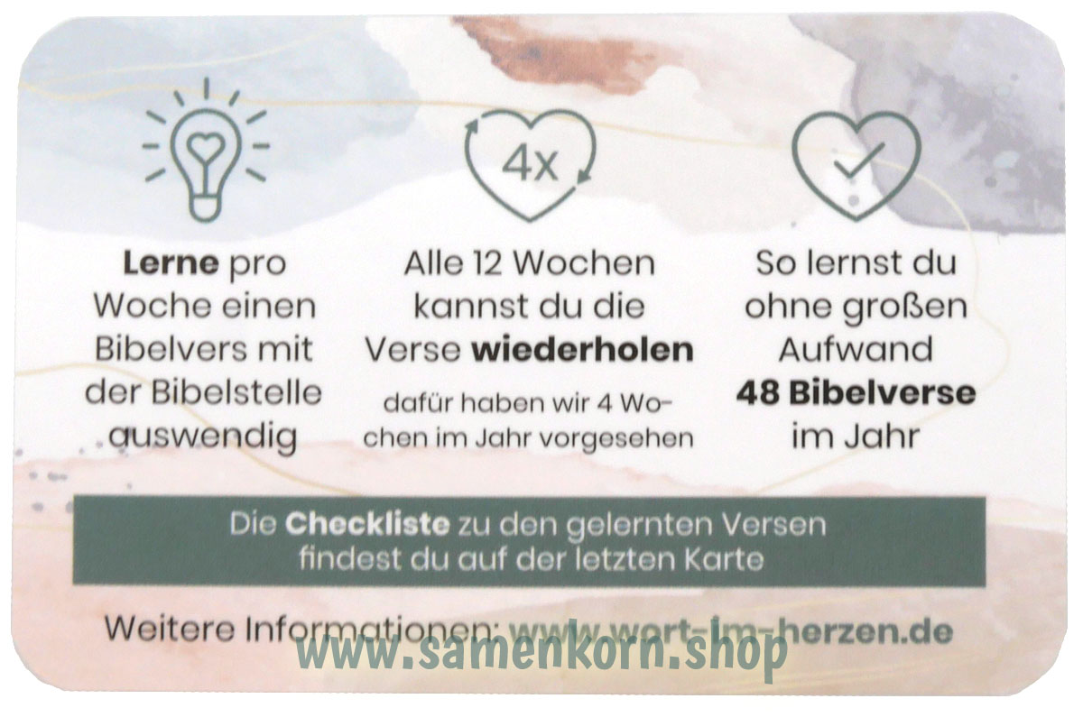 Die Psalmen - Wort im Herzen / 48 Lernkarten mit Box
