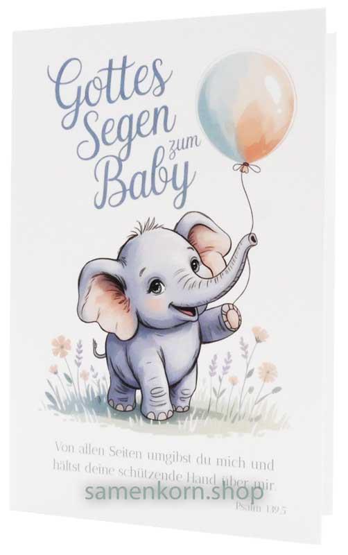 Faltkarte "Gottes Segen zum Baby" / Ps.139,5