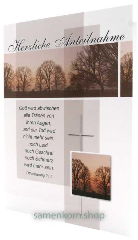 Faltkarte "Herzliche Anteilnahme" Off. 21,4