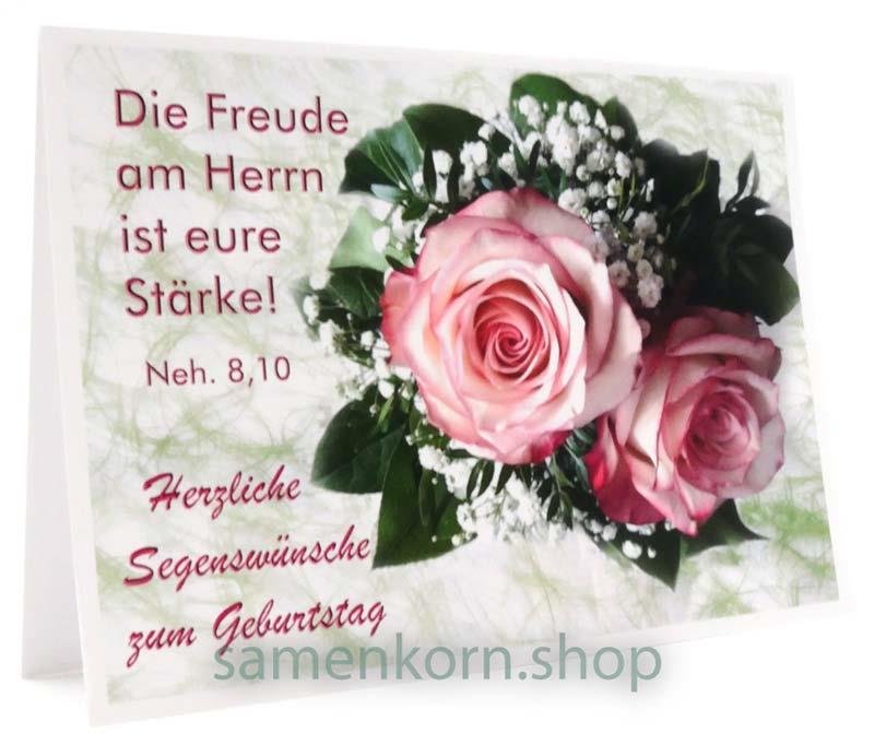 Doppelkarten zum Geburtstag / Set "Rosen 2" 5 Karten