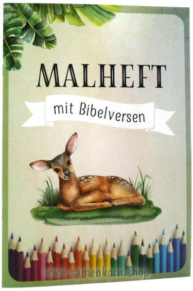 Malheft mit Bibelversen / Heft